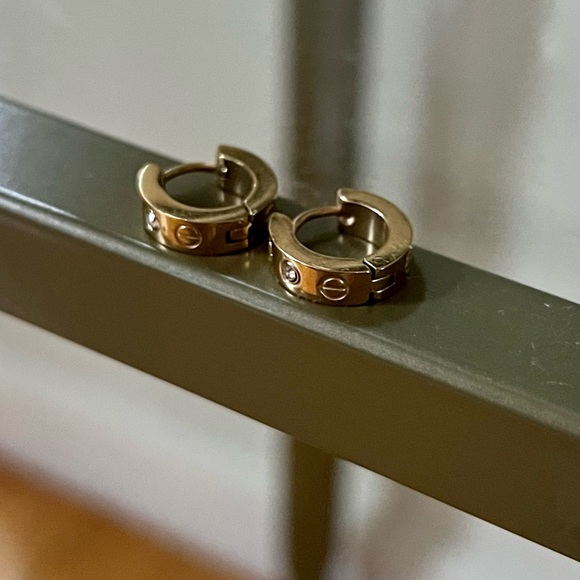 Inspired Love Earrings Mini Hoops - Picture 4 of 6